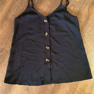Black button down tank top size small